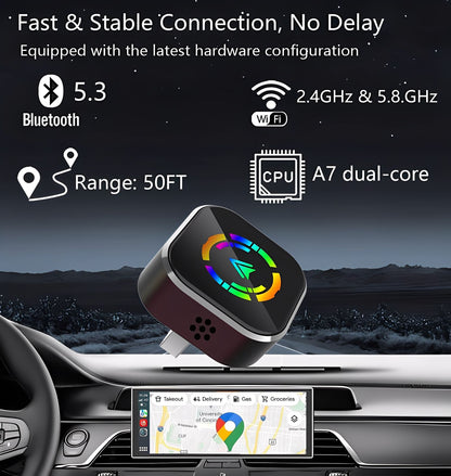 CarTek™ 2025 Wireless Carplay Adapter