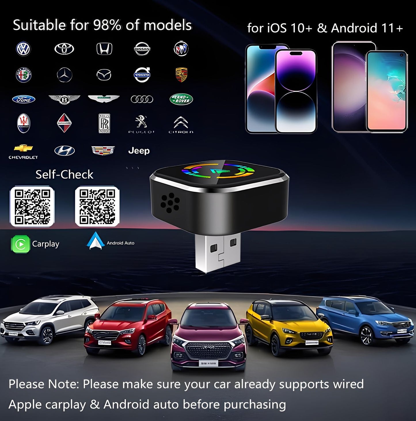 CarTek™ 2025 Wireless Carplay Adapter